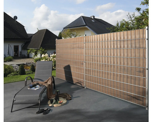 Konsta privacyschermstroken voor dubbeldraads gaas, PVC, 5 stroken, 200 x 19,2 cm, taupe