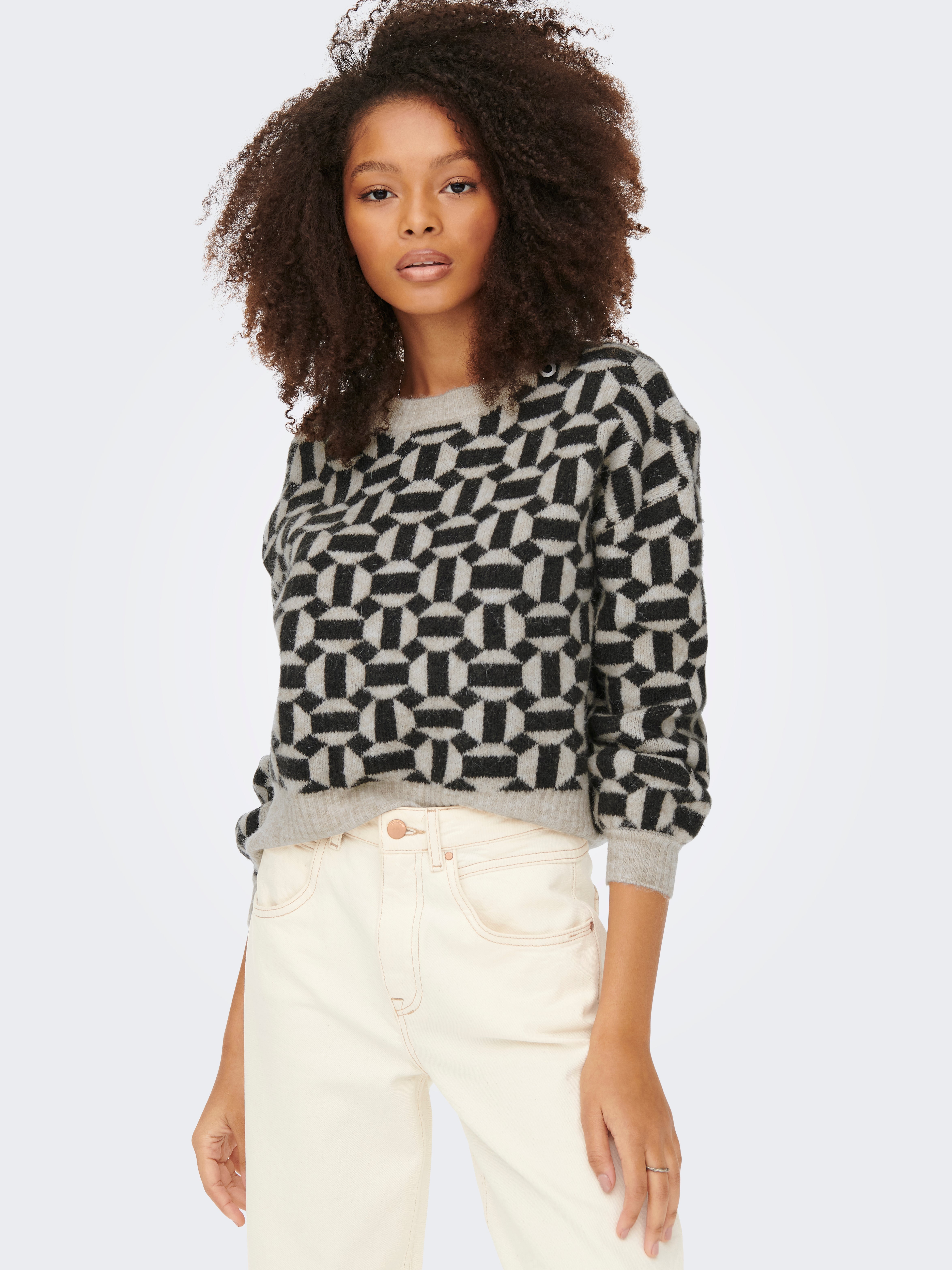 ONLGEO Strickpullover Oatmeal