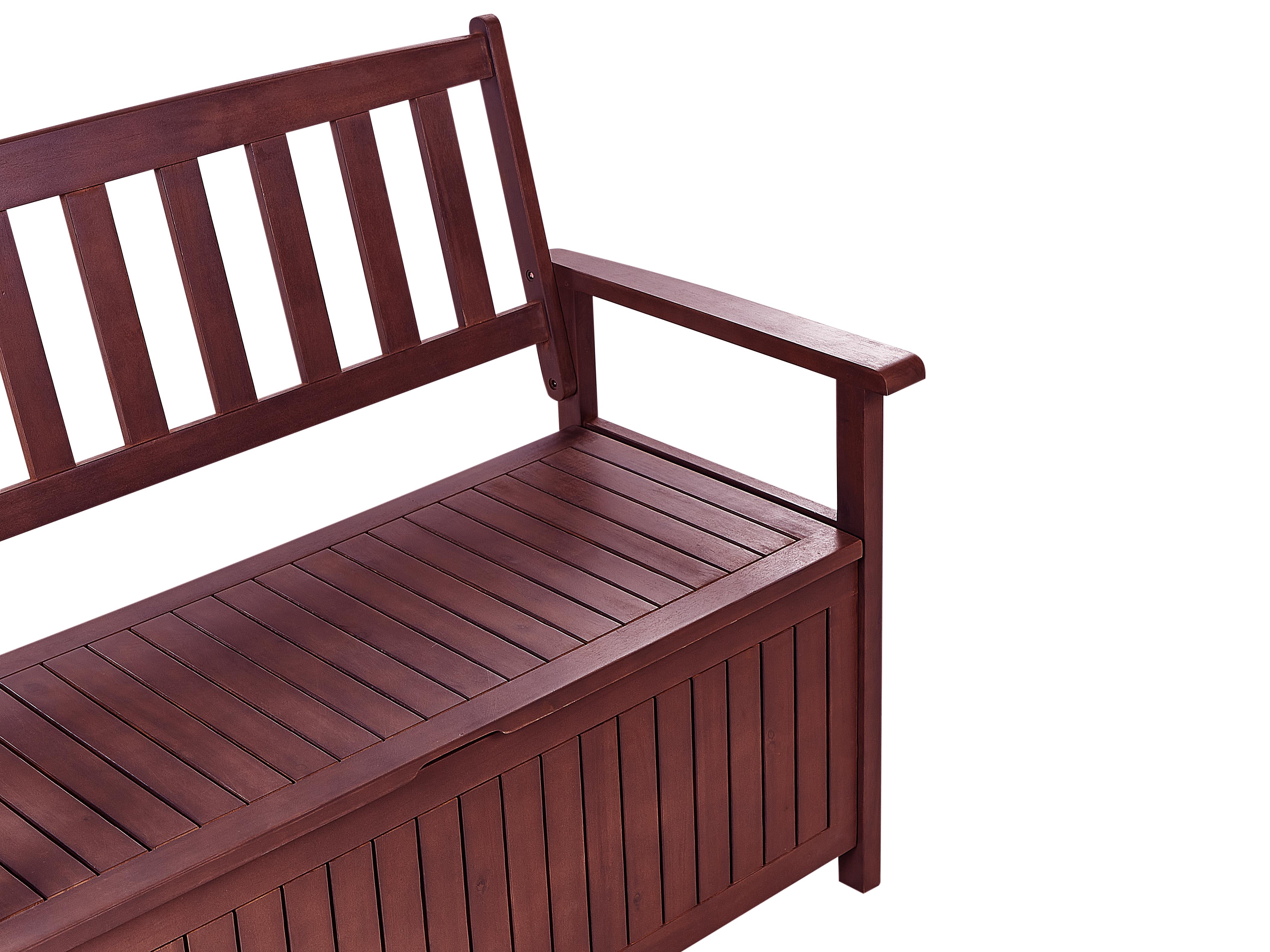 Tuinbank SOVANA 120 cm met opbergruimte Acaciahout Donkerrood
