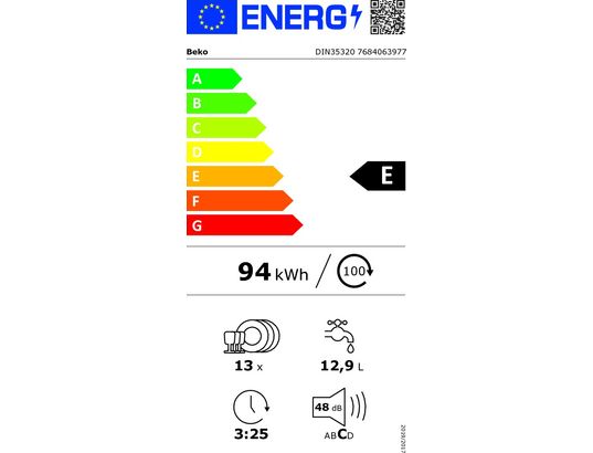BEKO - Lave vaisselle tout integrable 60 cm DIN35320