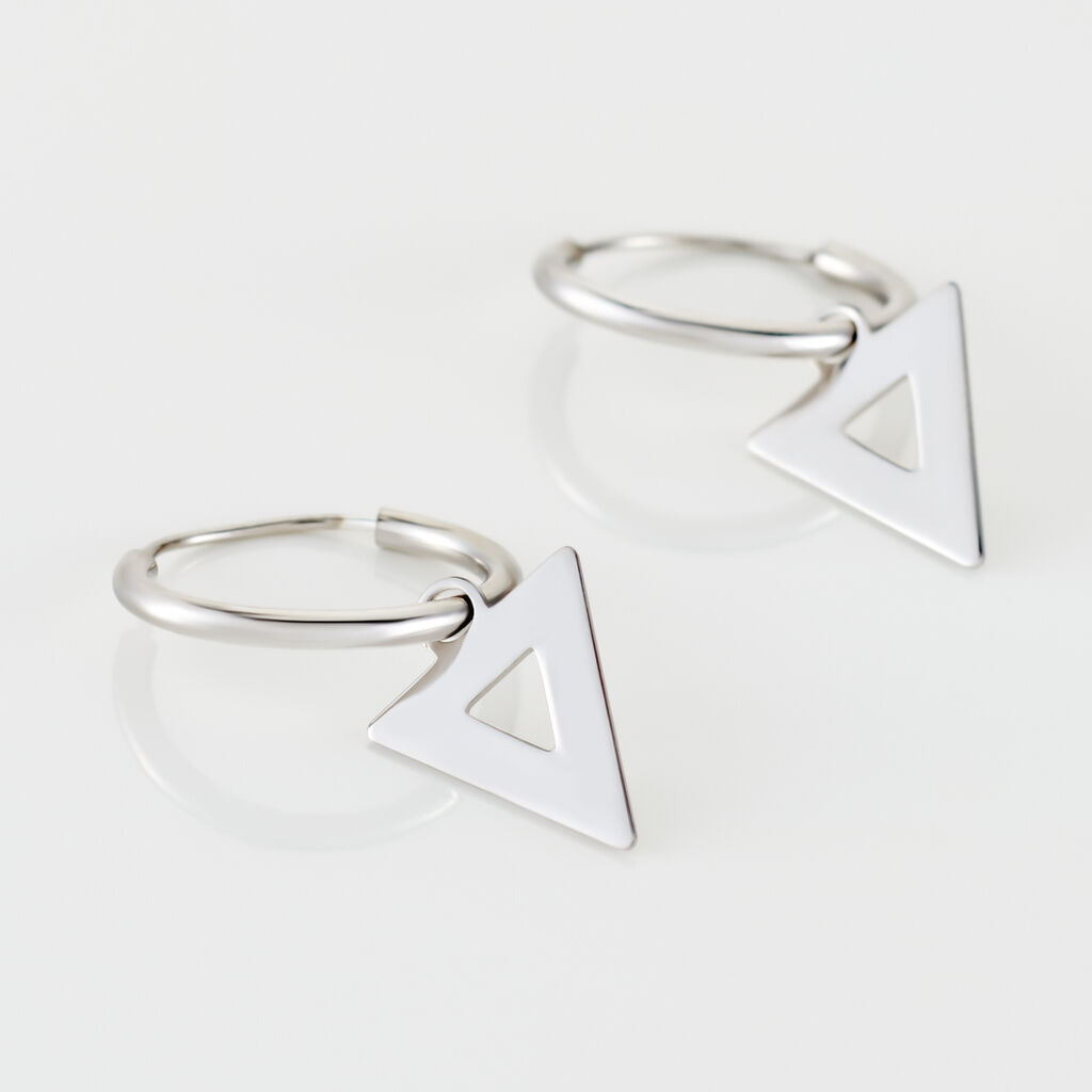 Creoles Elvyn Argent Blanc