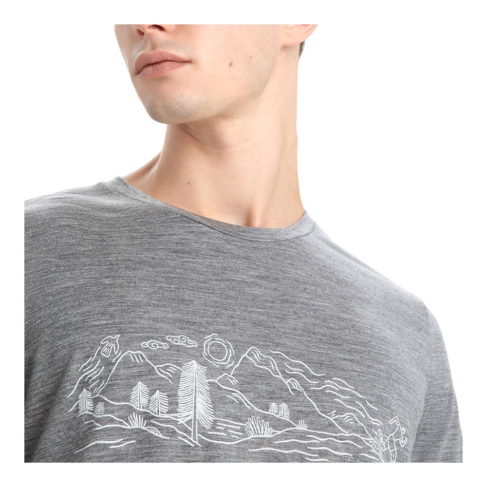 Icebreaker TECH LITE II - Tee-shirt Homme gritstone hthr