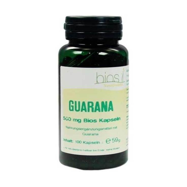 Guarana 500 mg Bios Kapseln, 100 St