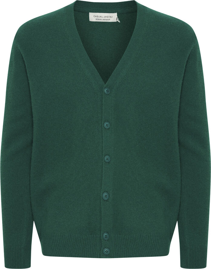 Casual Friday CFKARL lambswool cardigan Forest biome