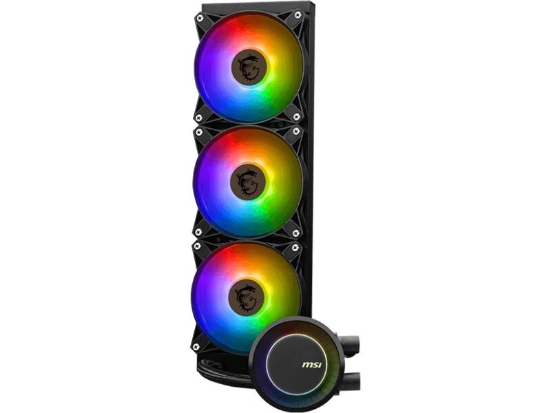 MSI Wasserkühlung MAG CORELIQUID E360 MSI MAG CORELIQUID E360 Computerkühlsystem Hauptplatine, Prozessor Flüssigkeitskühlung 12 cm Schwarz