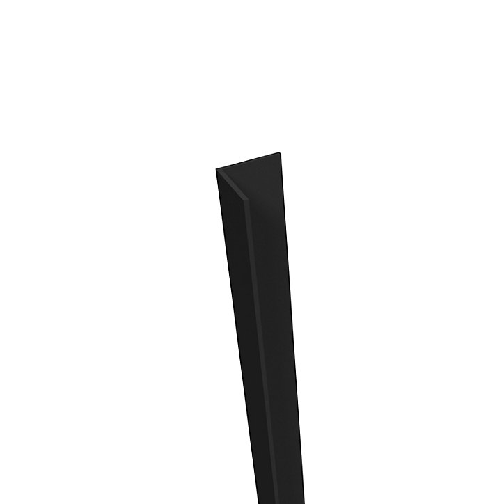 Profil de finition extérieur pour porte d'entrée aluminium L.218 x l. 3cm gris ral 7021STR G65+