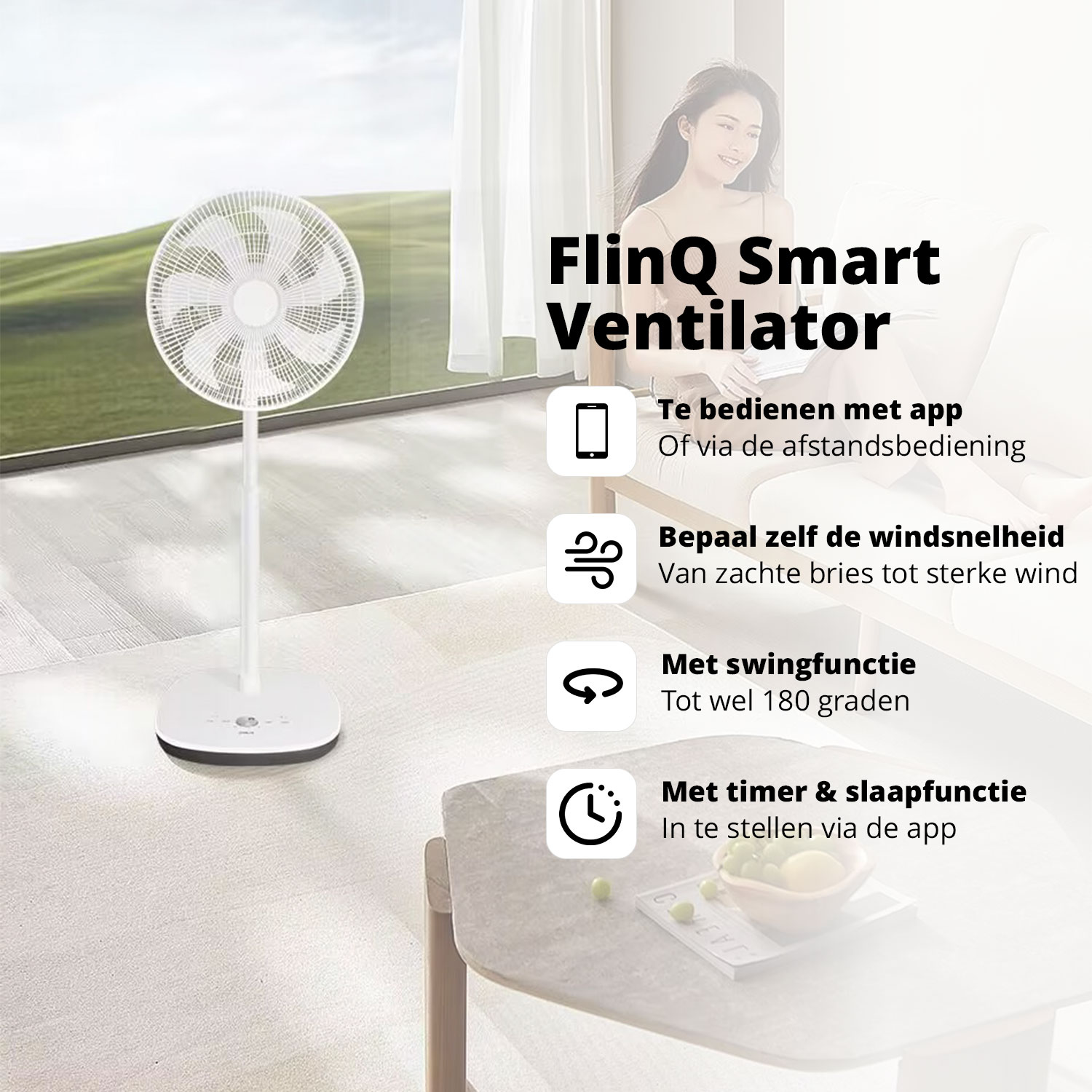 FlinQ Slimme statiefventilator