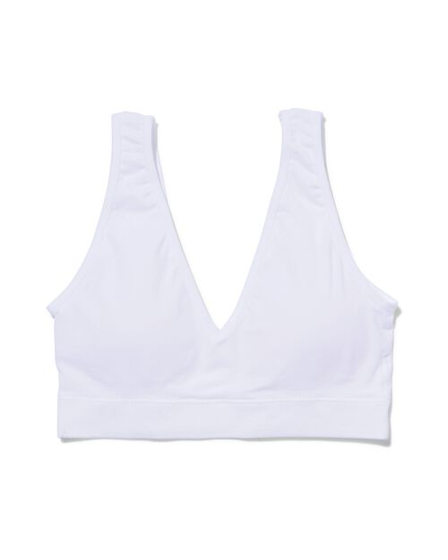 brassière préformée sans couture sans armatures blanc