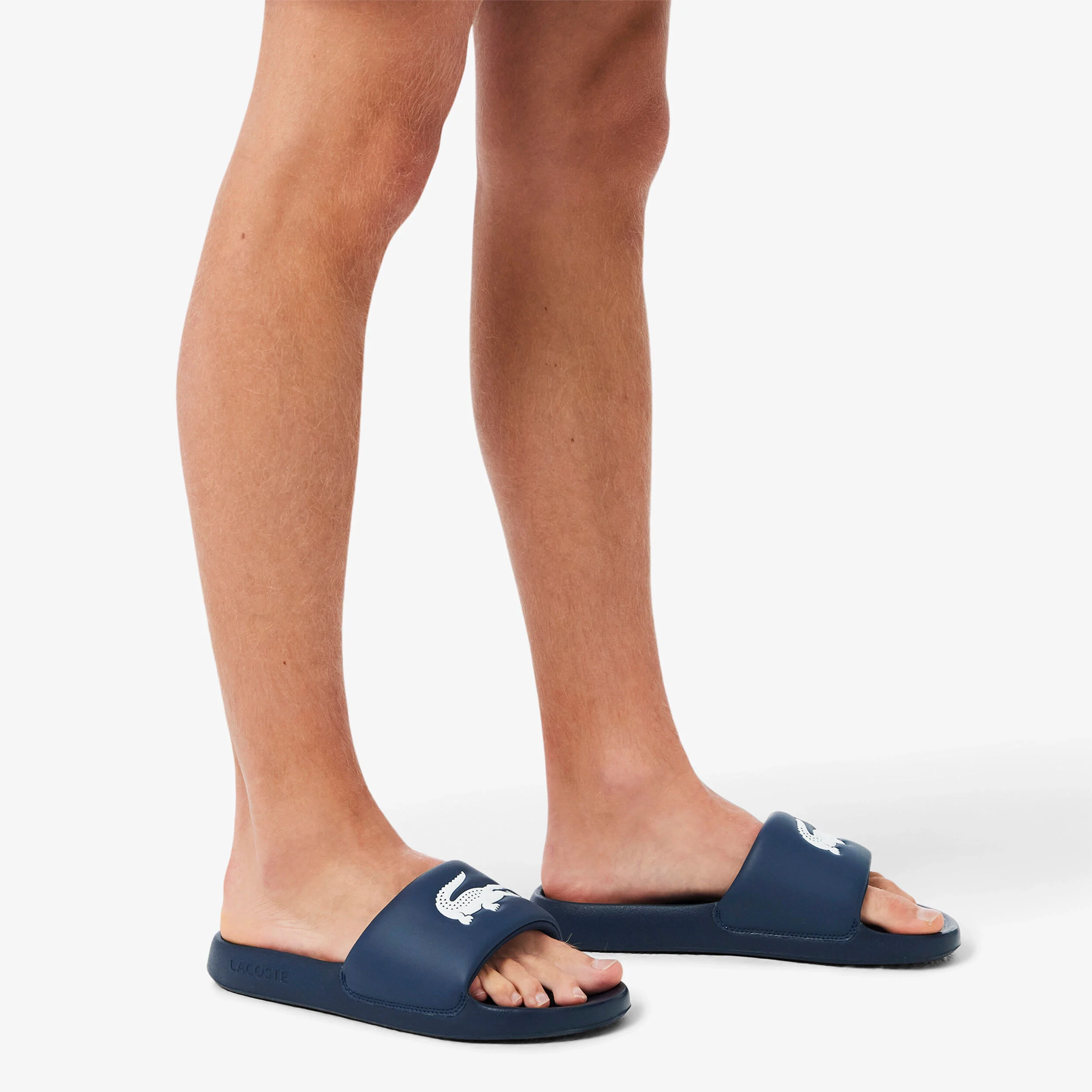 Lacoste Tongs Hommes - Bleu Foncé , Blanc