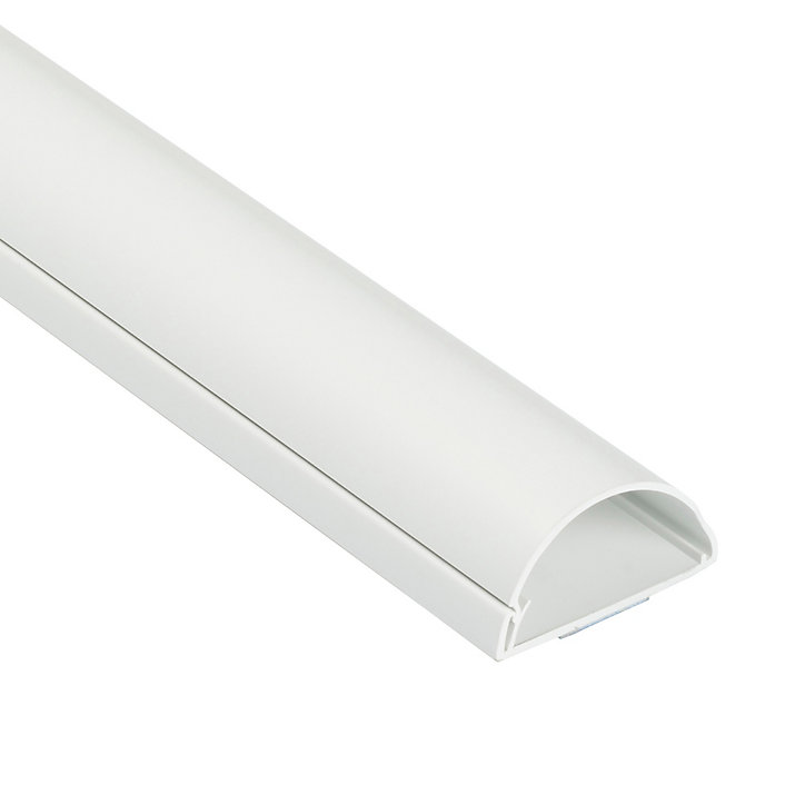 Kit moulure semi-circulaire D-Line 50 x 25 mm blanc