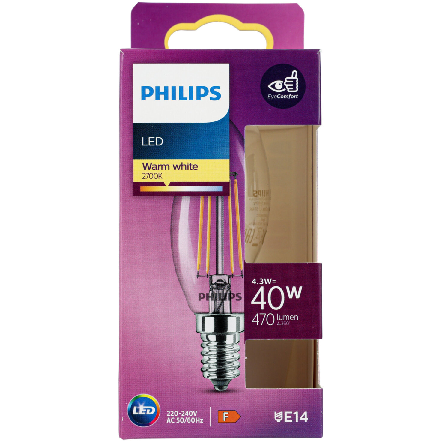 Philips LED-Kerze E14 warmweiss 4.3 W