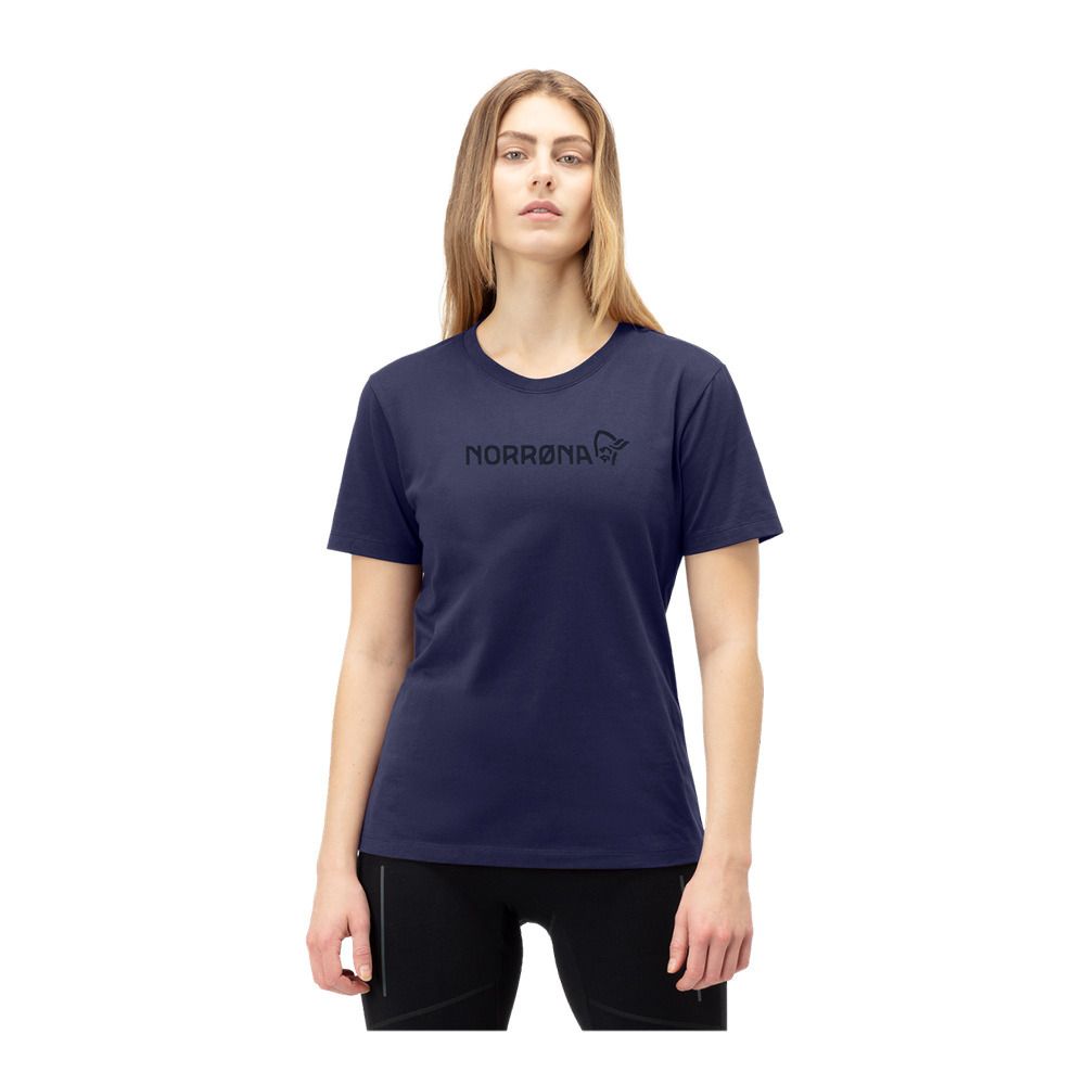 Norrona/29 COTTON VIKING - Tee-shirt Femme indigo night