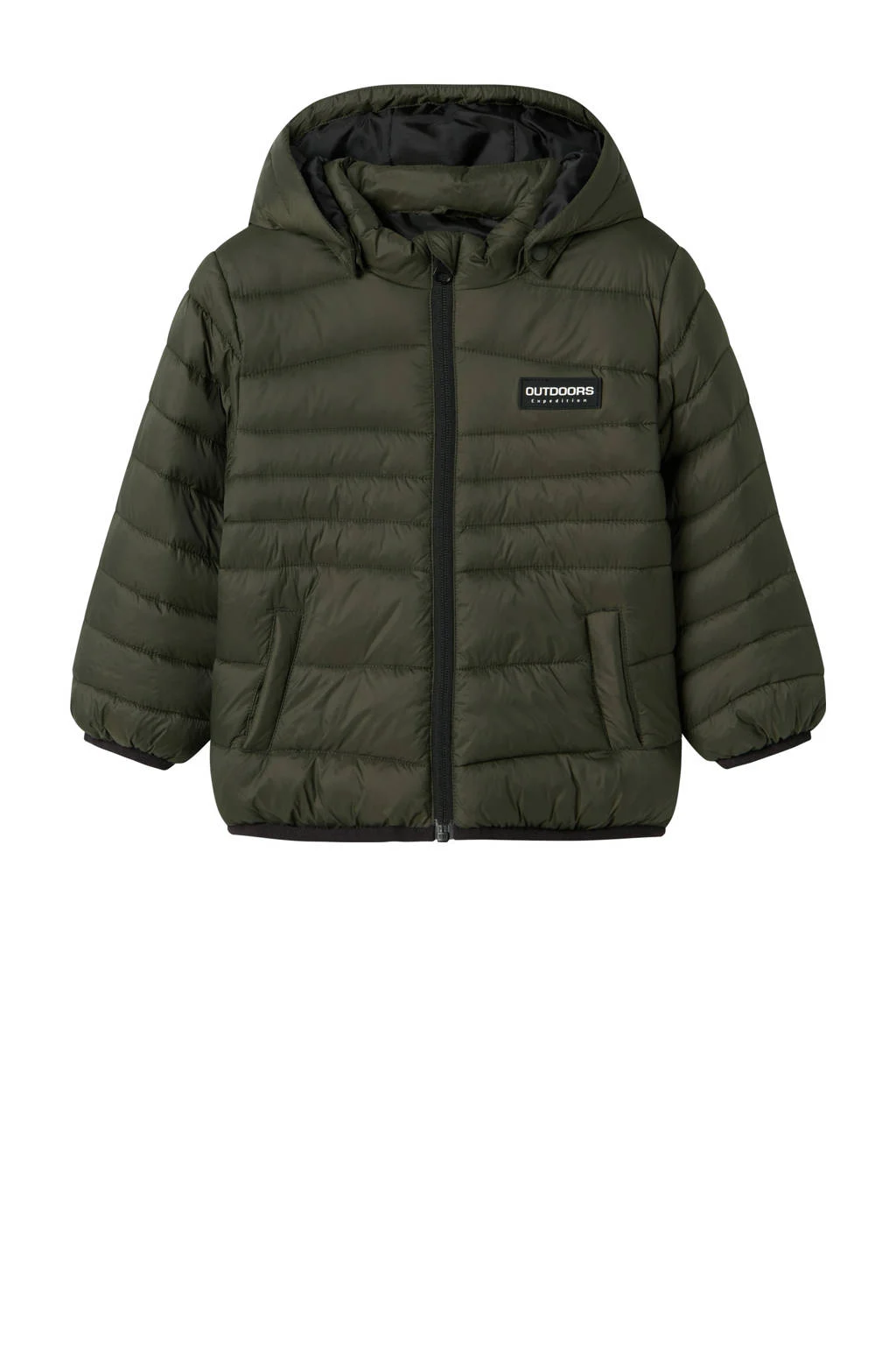 NAME IT MINI gewatteerde jas donkergroen