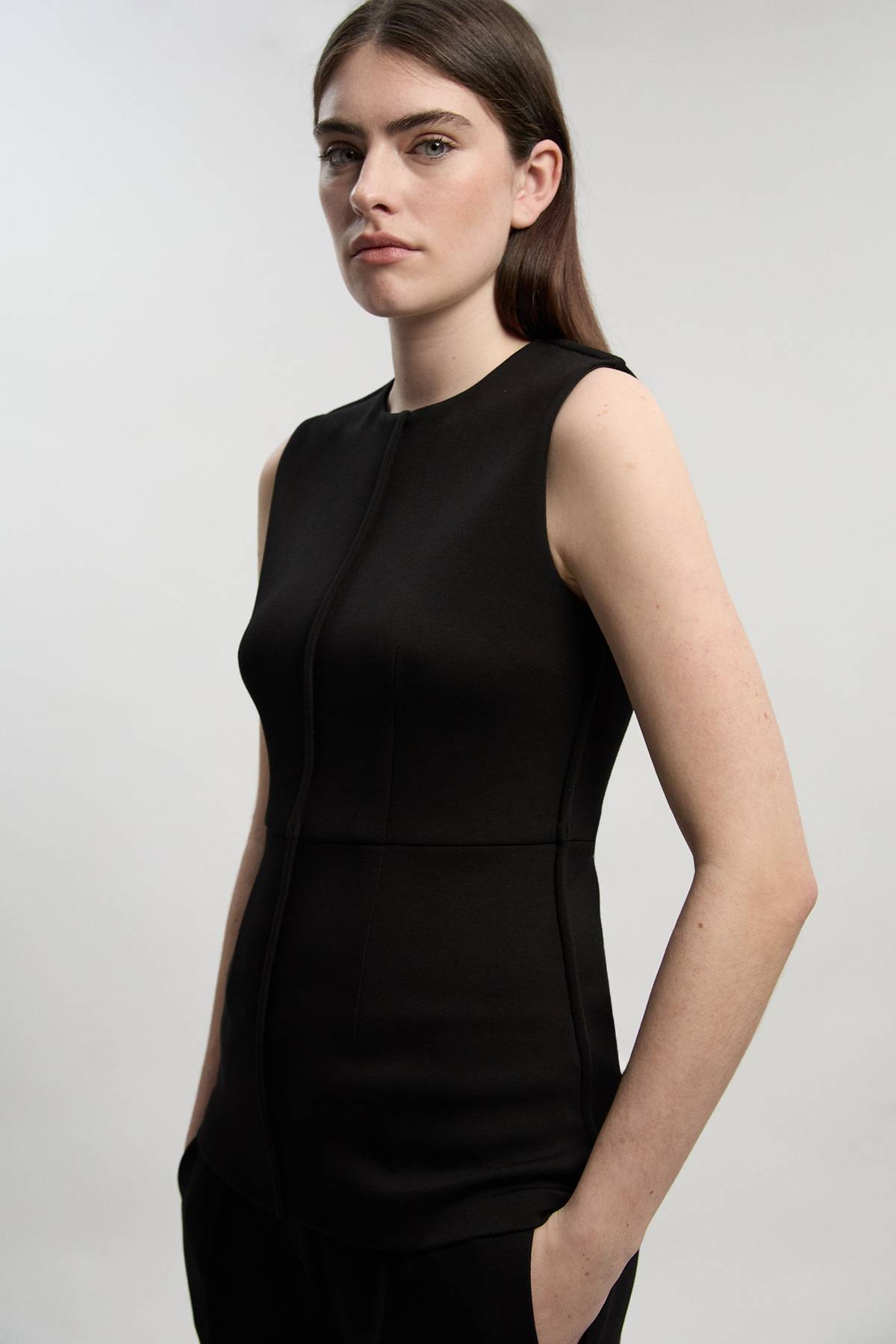 KarenMillen Haut Long Sans Manches Ponte