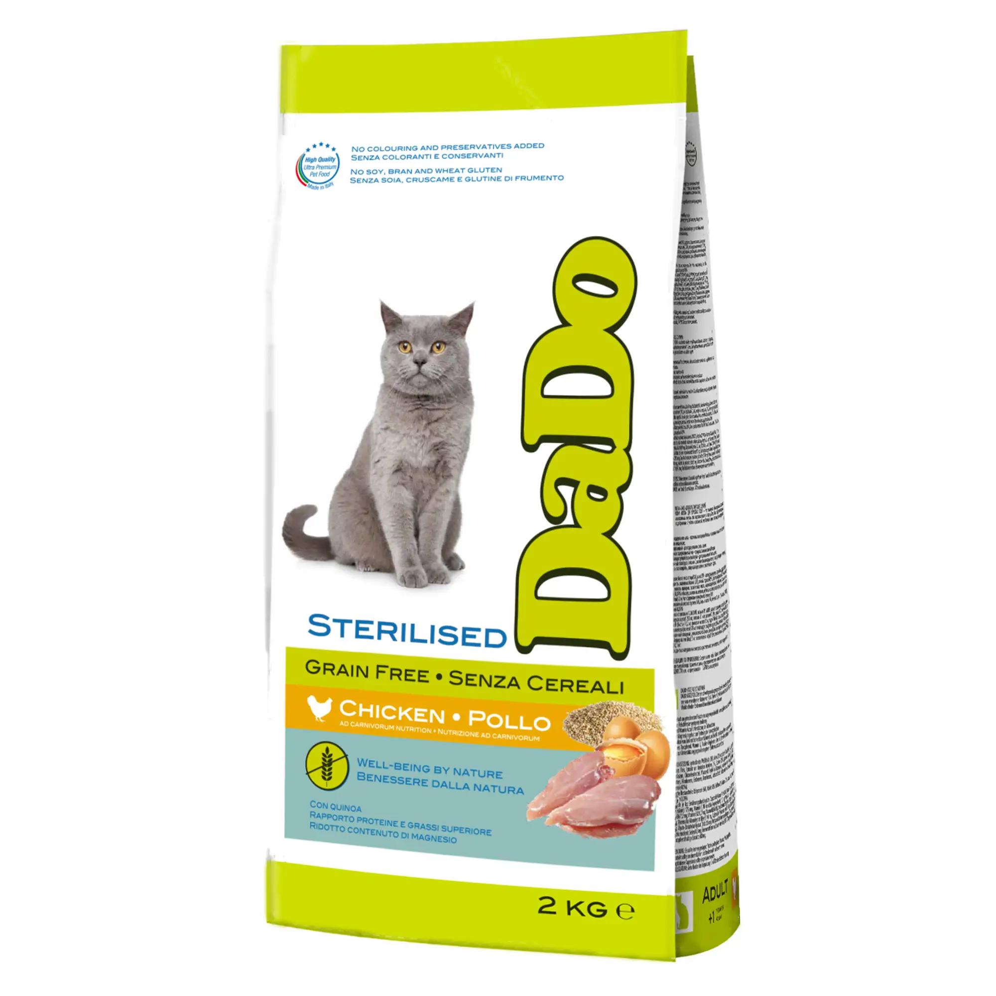 Croquettes poulet pour chats adultes stérilisés sans céréale 400g