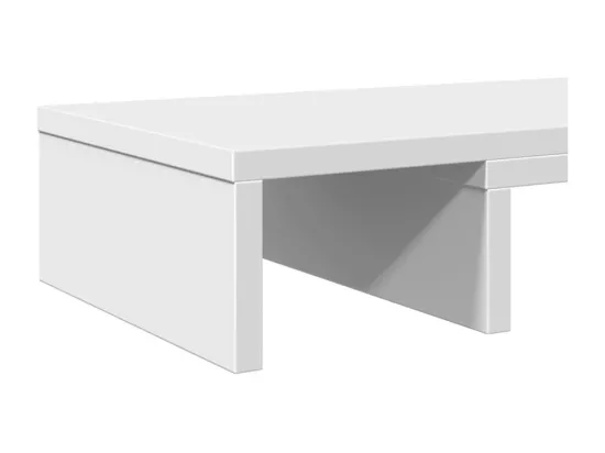 Support de moniteur élévateur réglable blanc bois d'ingénierie