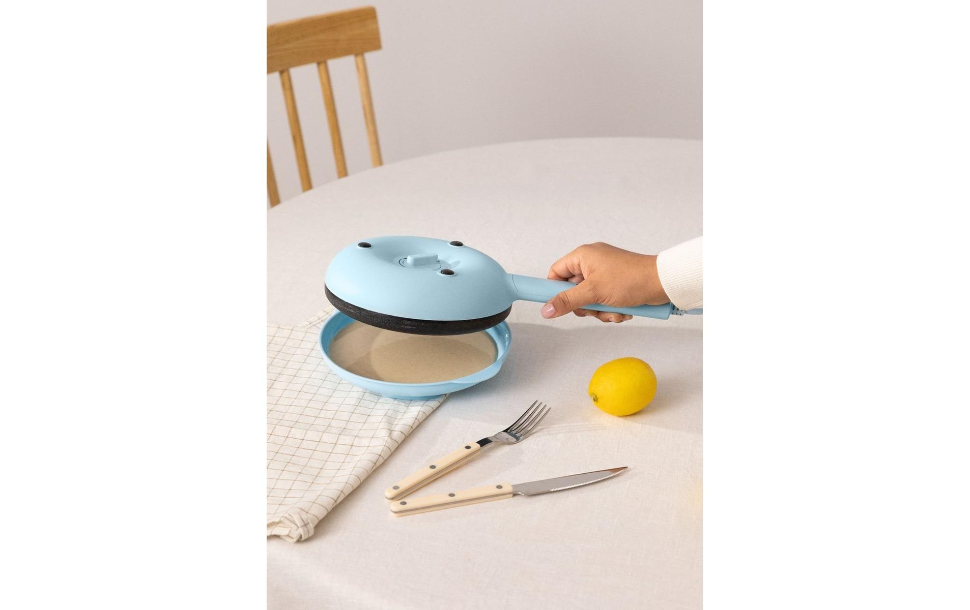 Crêpe Maker 600 W, PastellblauCrepesmaschine im Retro-Stil