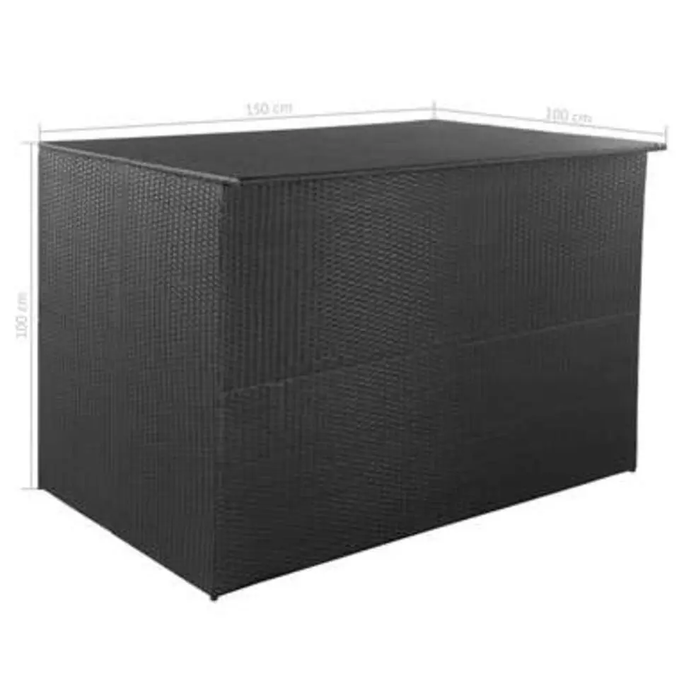 vidaXL - Opbergcontainer Voor Buiten - Zwart - Poly rattan