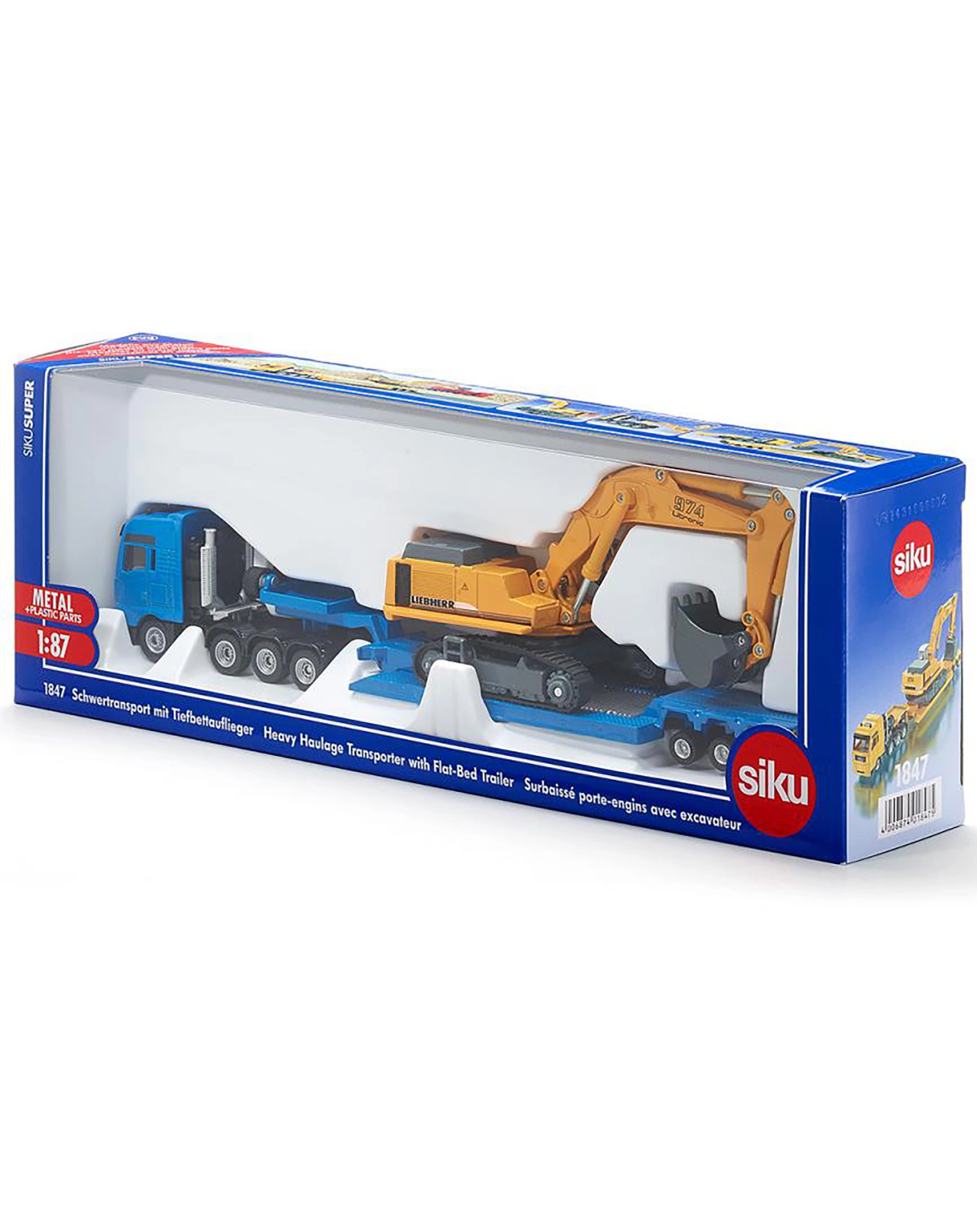 SIKU - Schwertransporter mit Tiefbettauflieger