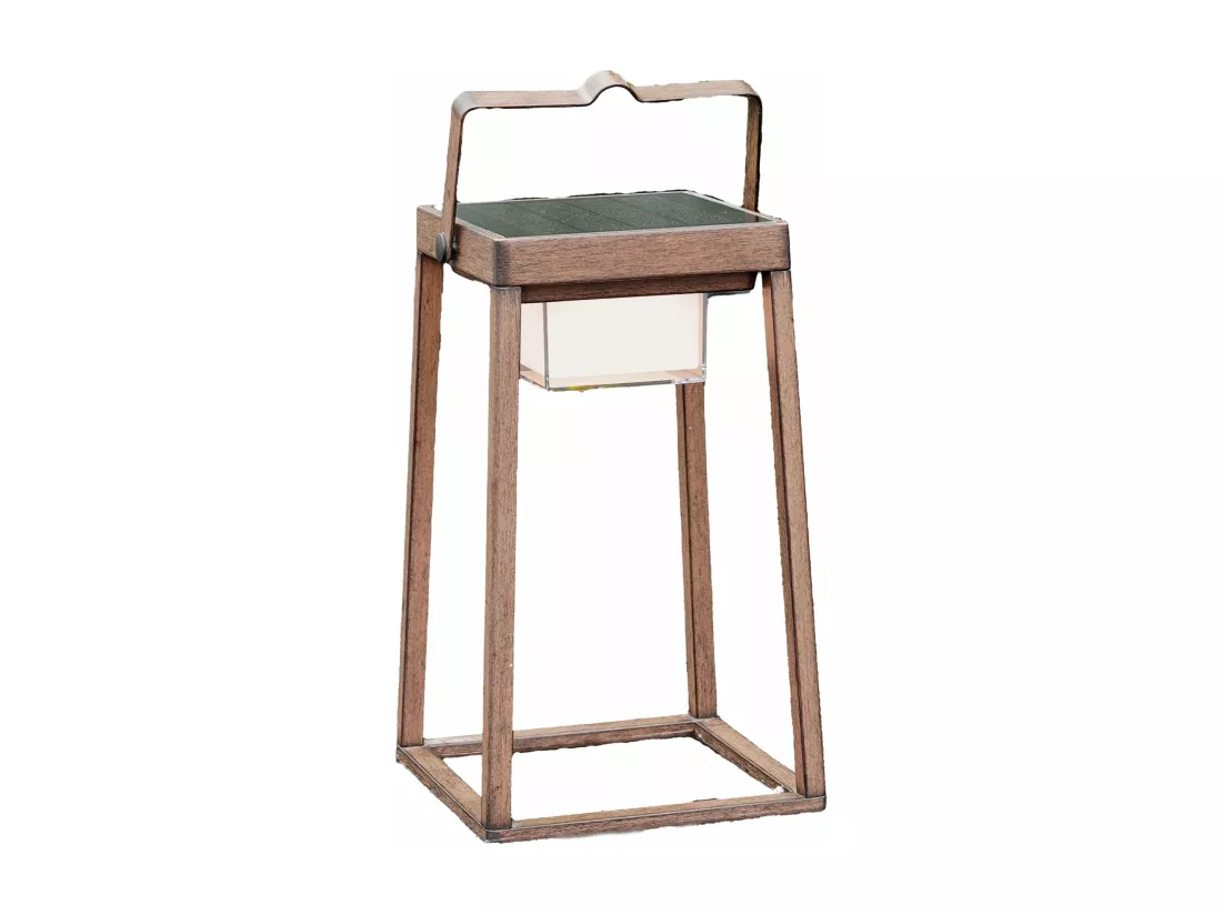 Lanterne design sans fil LED VERONA Marron Aluminium H30cm