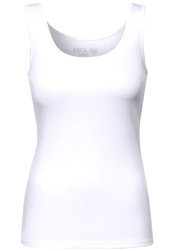Basic Top in Unifarbe - White
