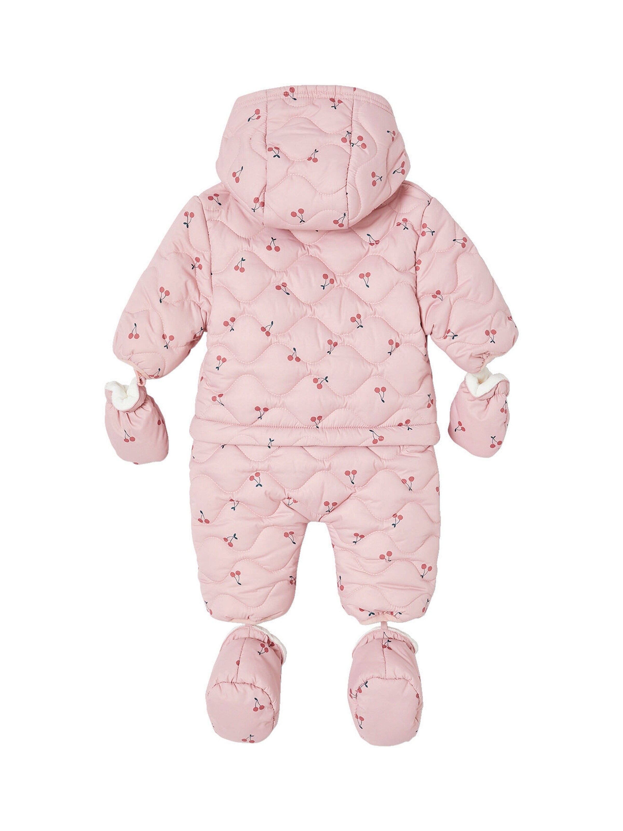 Vertbaudet 2-in-1 Baby Winter-Overall, Wattierung Recycling-Polyester malve