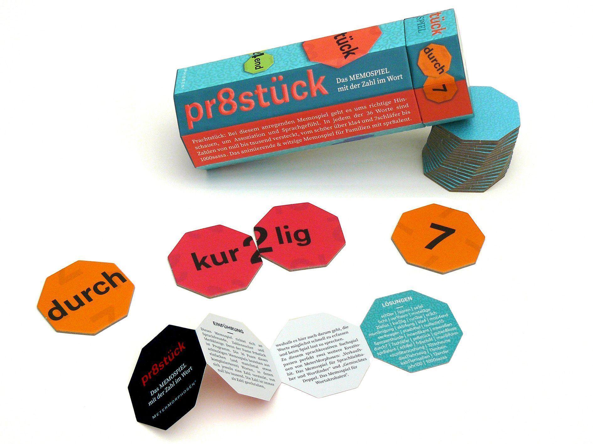 Prachtstück /Pr8stück. Das Memospiel mit der Zahl im Wort