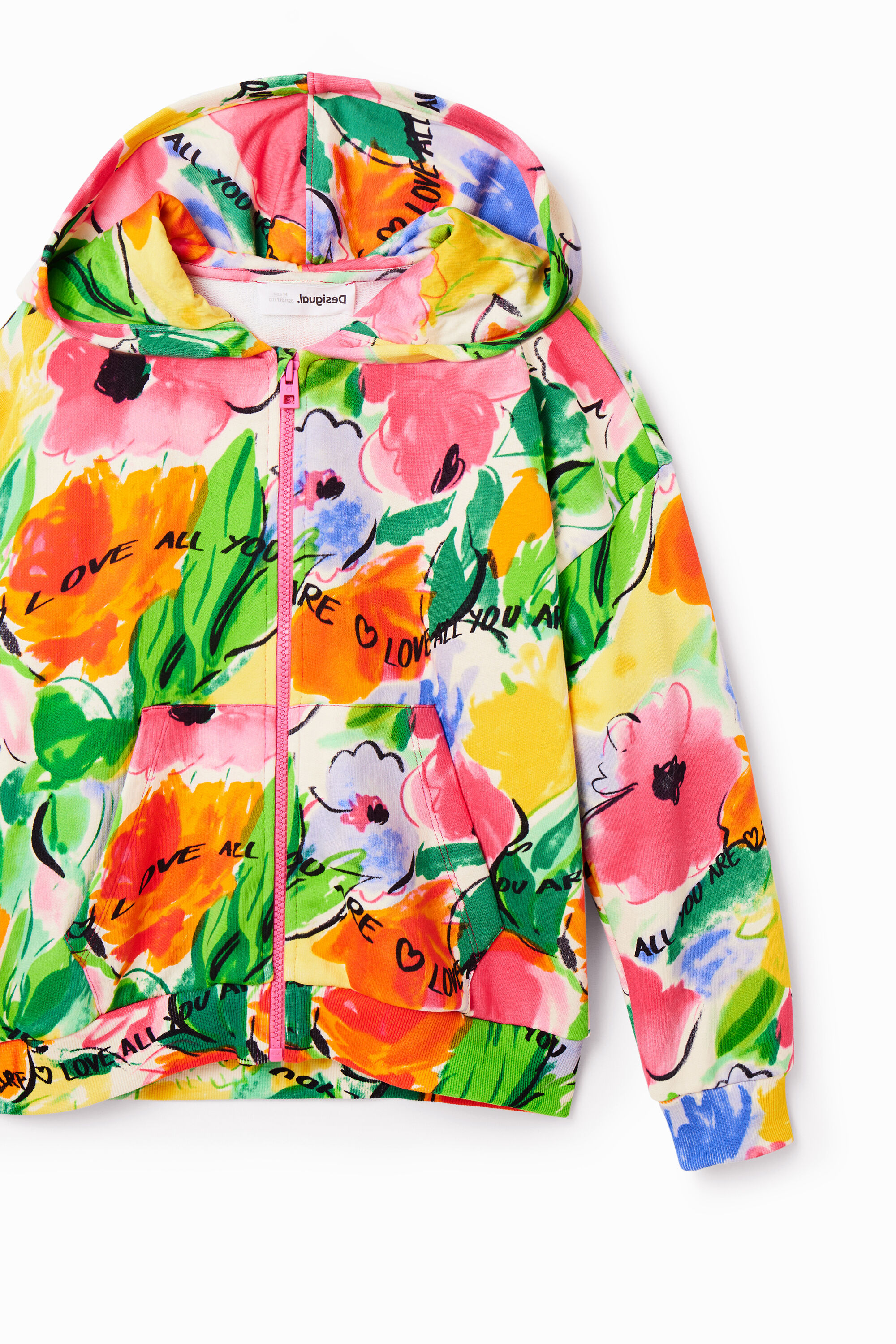 Sweat-shirt oversize fleurs