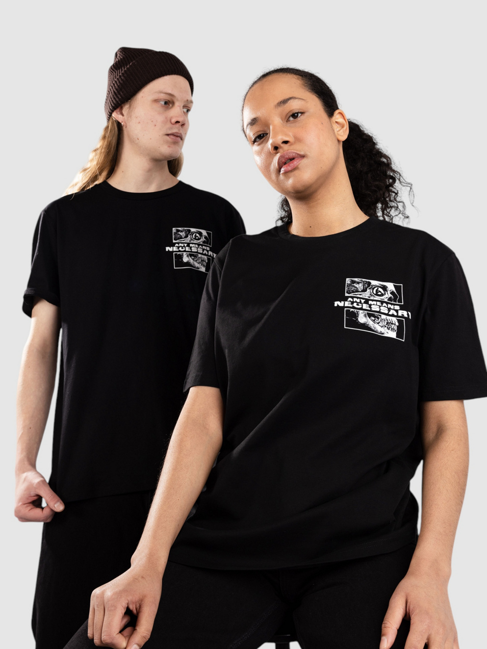 Any Means Necessary Are We Even Alive T-Shirt black