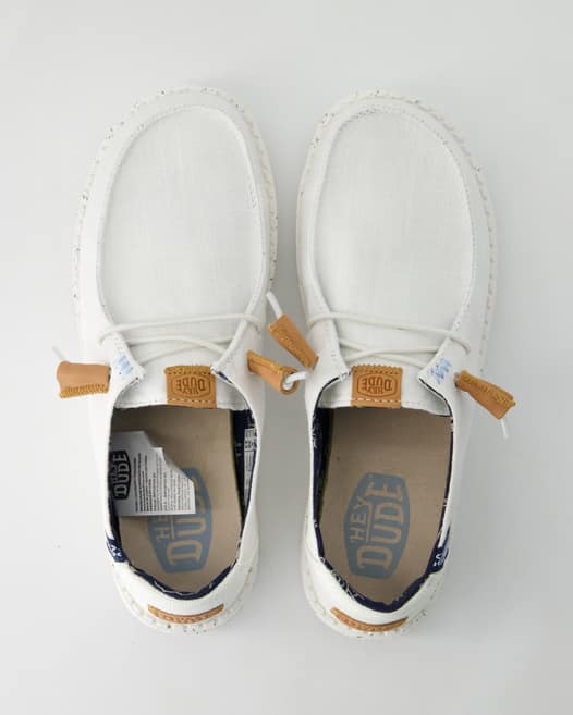Hey Dude Wendy Washed Sneaker in Weiß