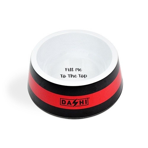 Alimentador para animais de estimação Dashi Stripes em bambu vermelho e preto