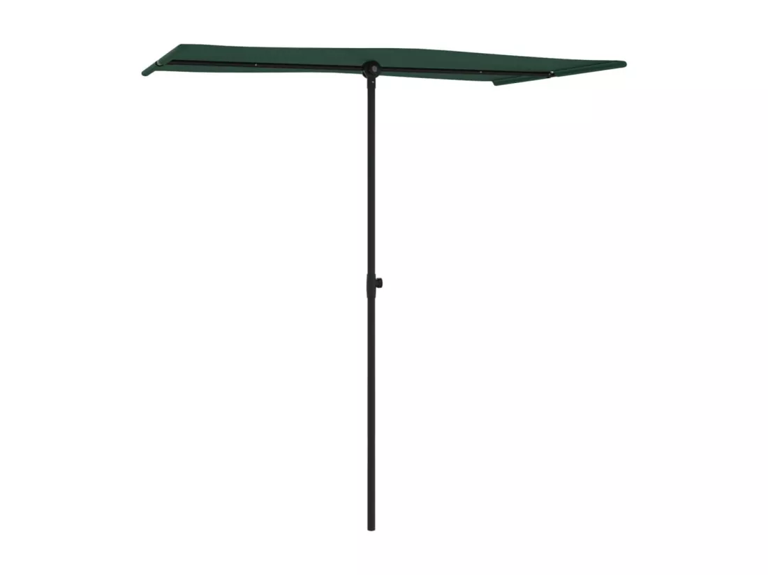 Parasol d'extérieur avec mât en aluminium 180x110 cm Vert
