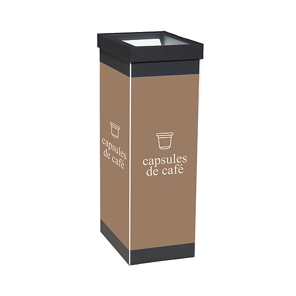 Corbeille capsules de cafe - corps noir