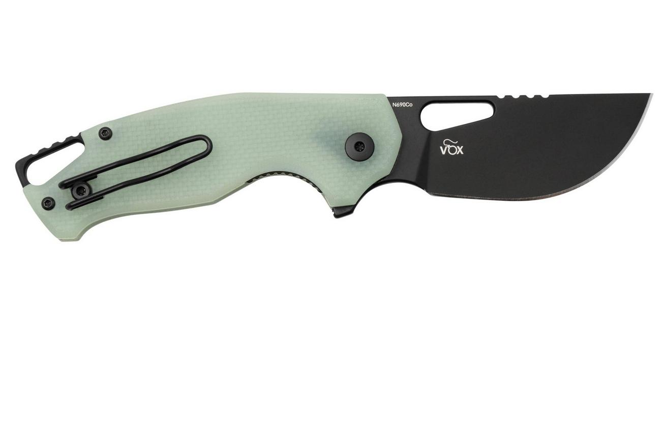 MKM Vincent VCN-GNB Black PVD N690CO, Jade G10, Black Aluminum zakmes, Jesper Voxnaes design