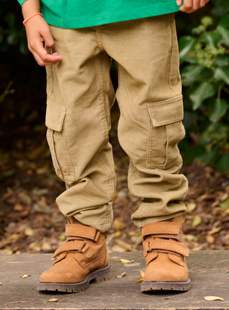 Pantalon cargo kaki doux pour garçon