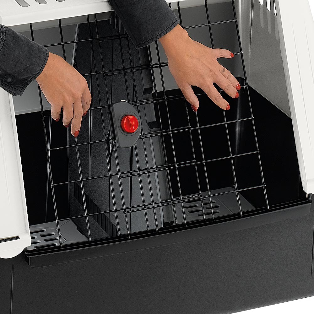Transport chiens pour voiture atlas car 100, grilles d'aération, compartiments de rangement, tapis drainant