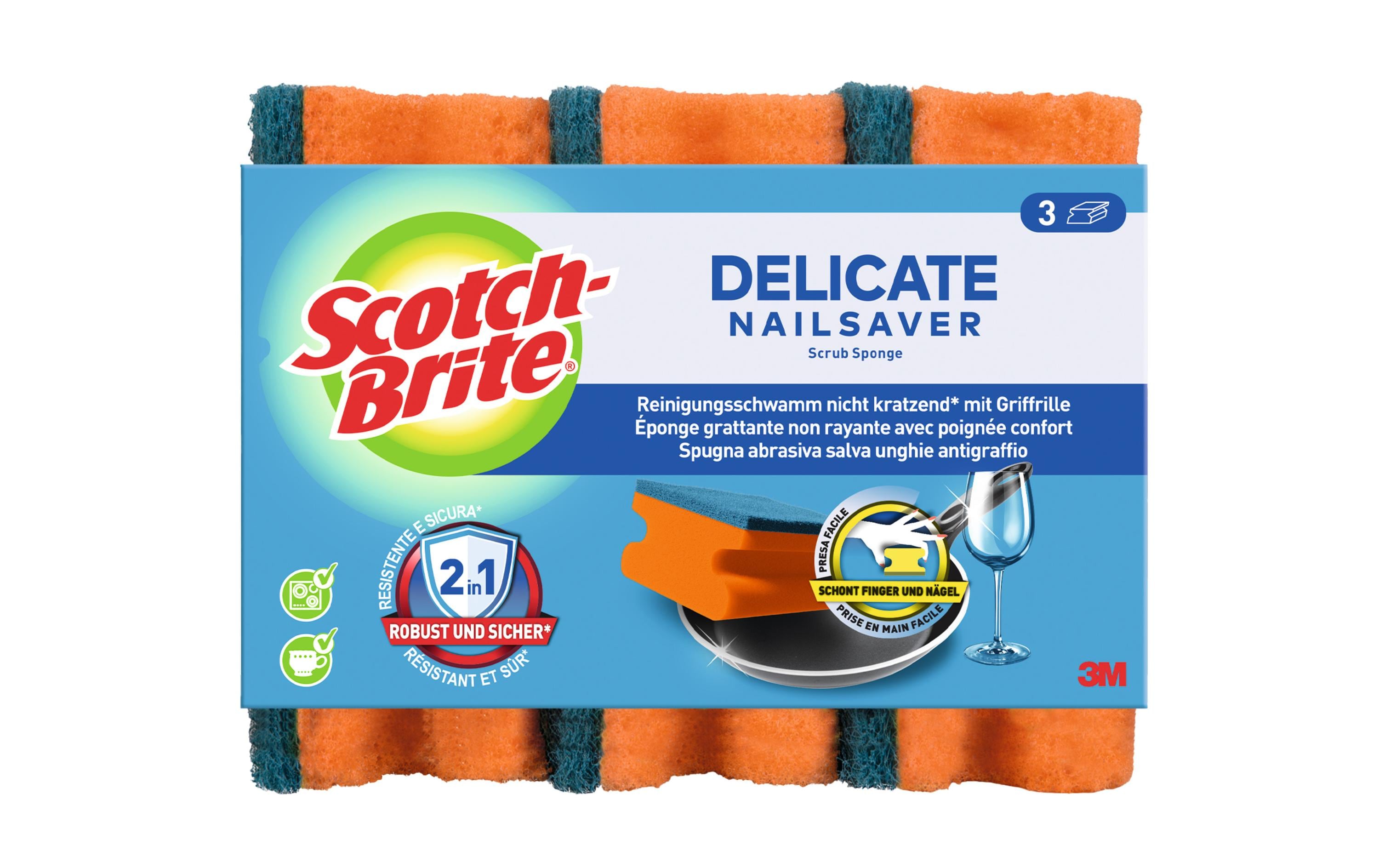 Schwamm Delicate 3 StückGriffschwamm