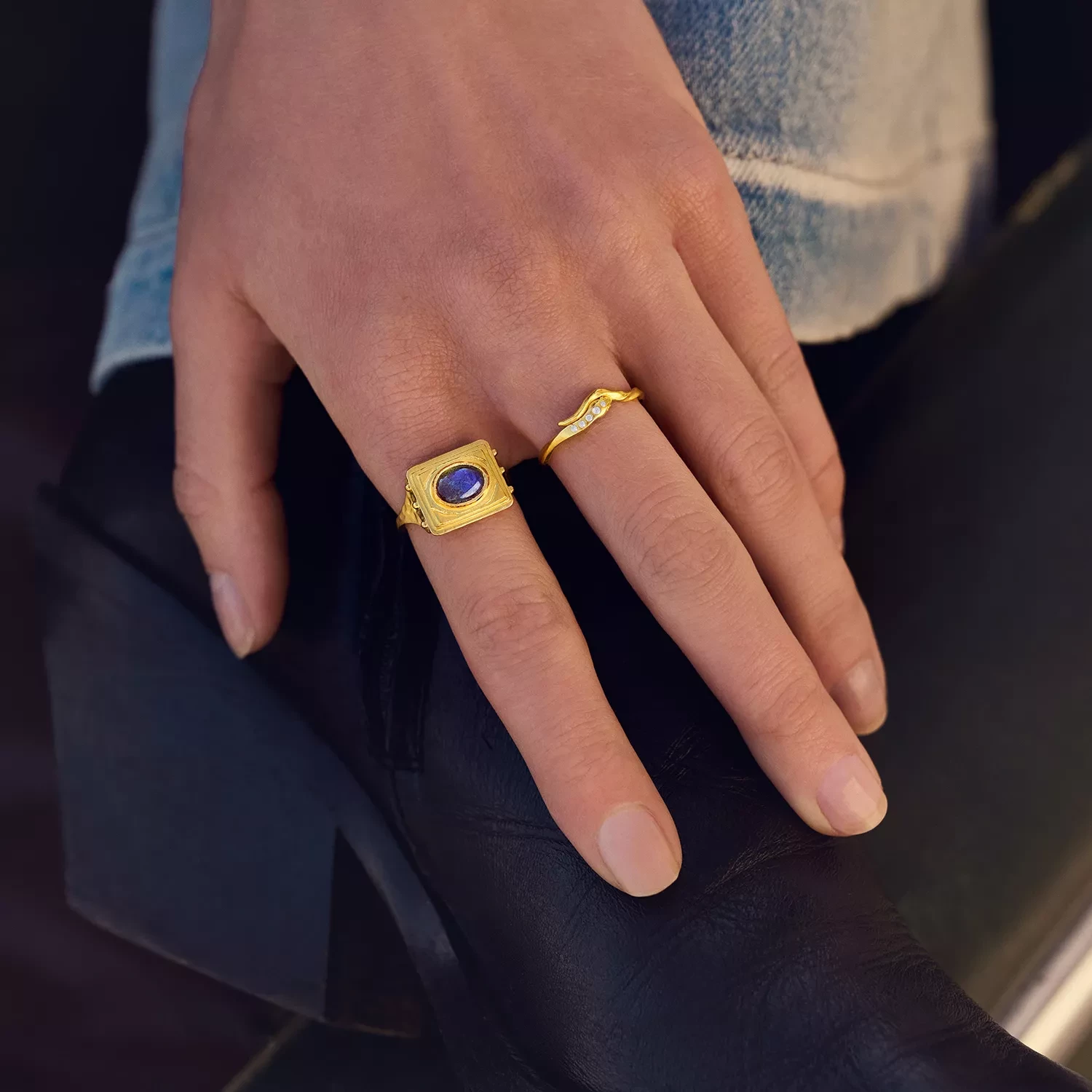 Maanesten Hera Ring 18 kt. Forgyldt Sølv 4814a