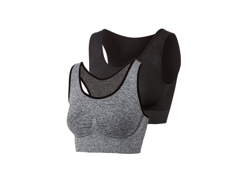 Set van 2 sport-BH's medium-level, naadloos