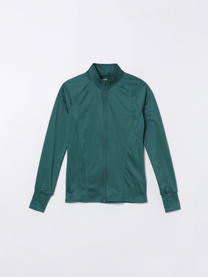 Blazer esportivo com gola alta - Verde Pato