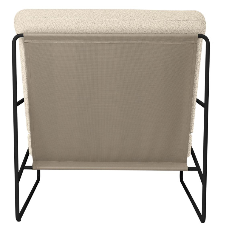Ferm Living Desert Pure fauteuil zwart onderstel Black/Off-White