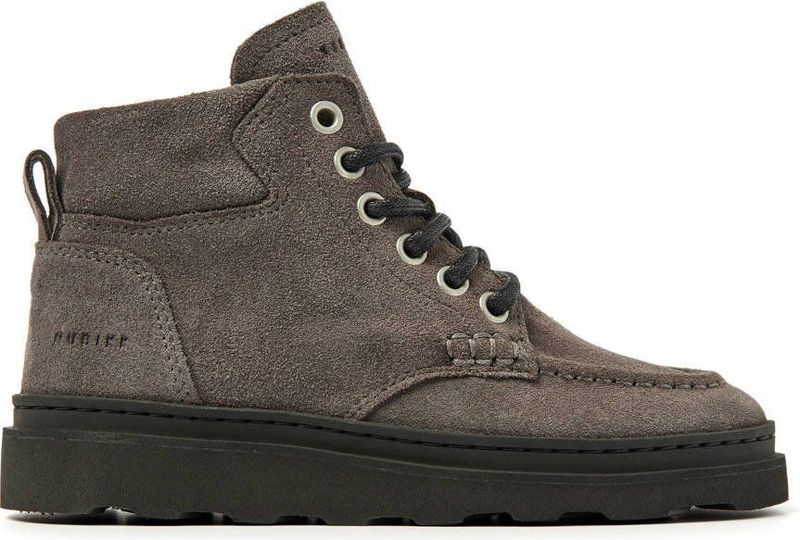 Nubikk - Enkelboot - Suède - Zwart - Comfortabele Veterboot