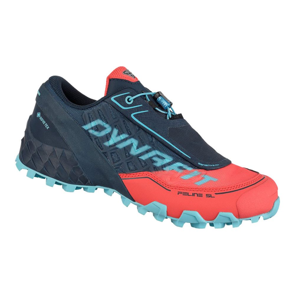Dynafit FELINE SL GTX - Chaussures trail Femme hot coral/blueberry