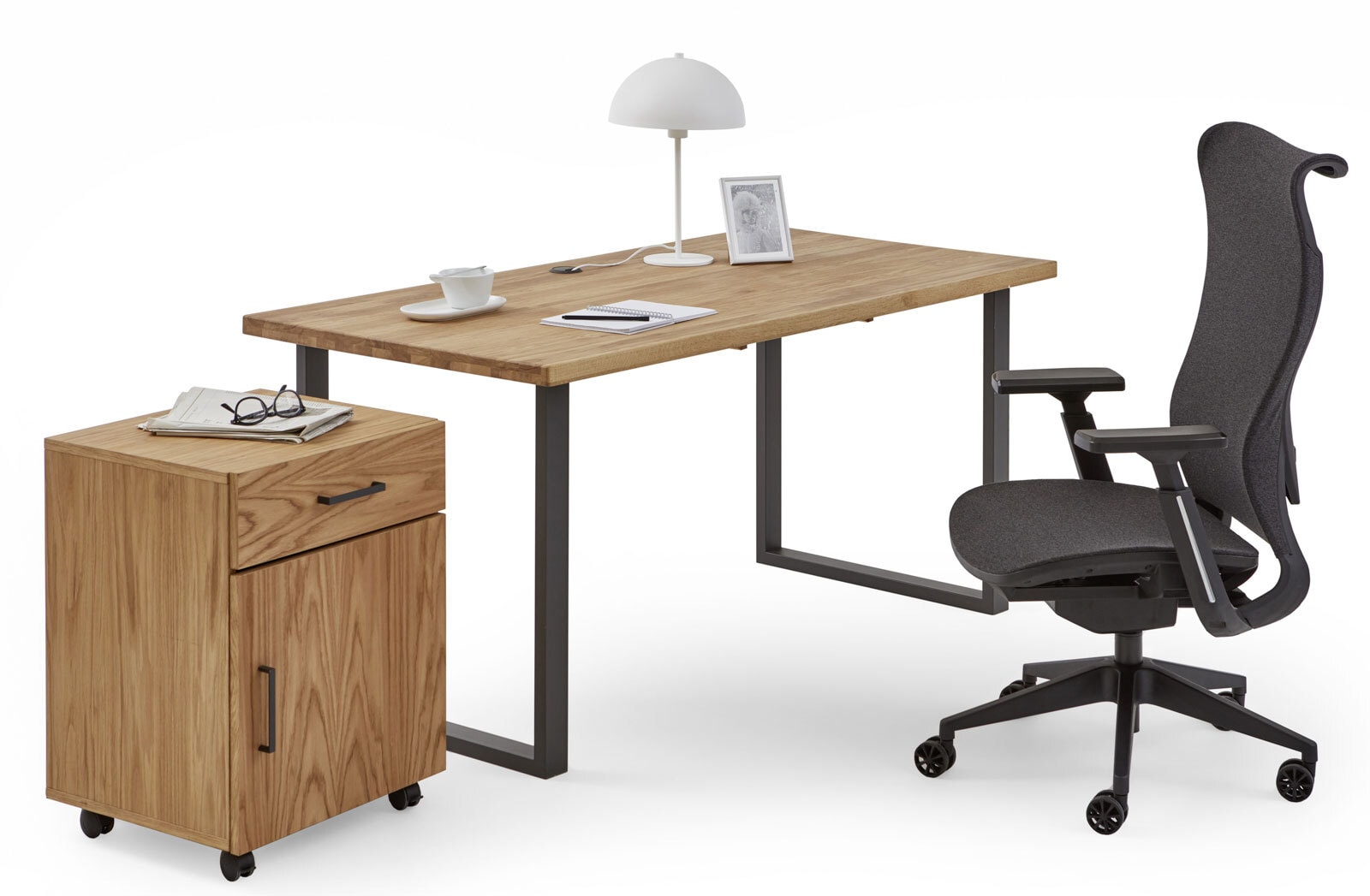 CASAVANTI Schreibtisch 160 x 80 cm Eiche