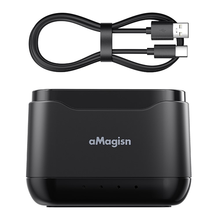 GoPro HERO13 Ladegerät 3-fach Ersatz Akku Ladestation Charger Micro SD Aufbewahrungsbox mit LED Anzeige   USB C Ladekabel - Schwarz