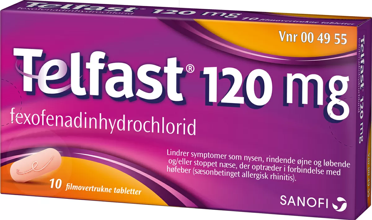 Telfast 120 mg - 10 stk.