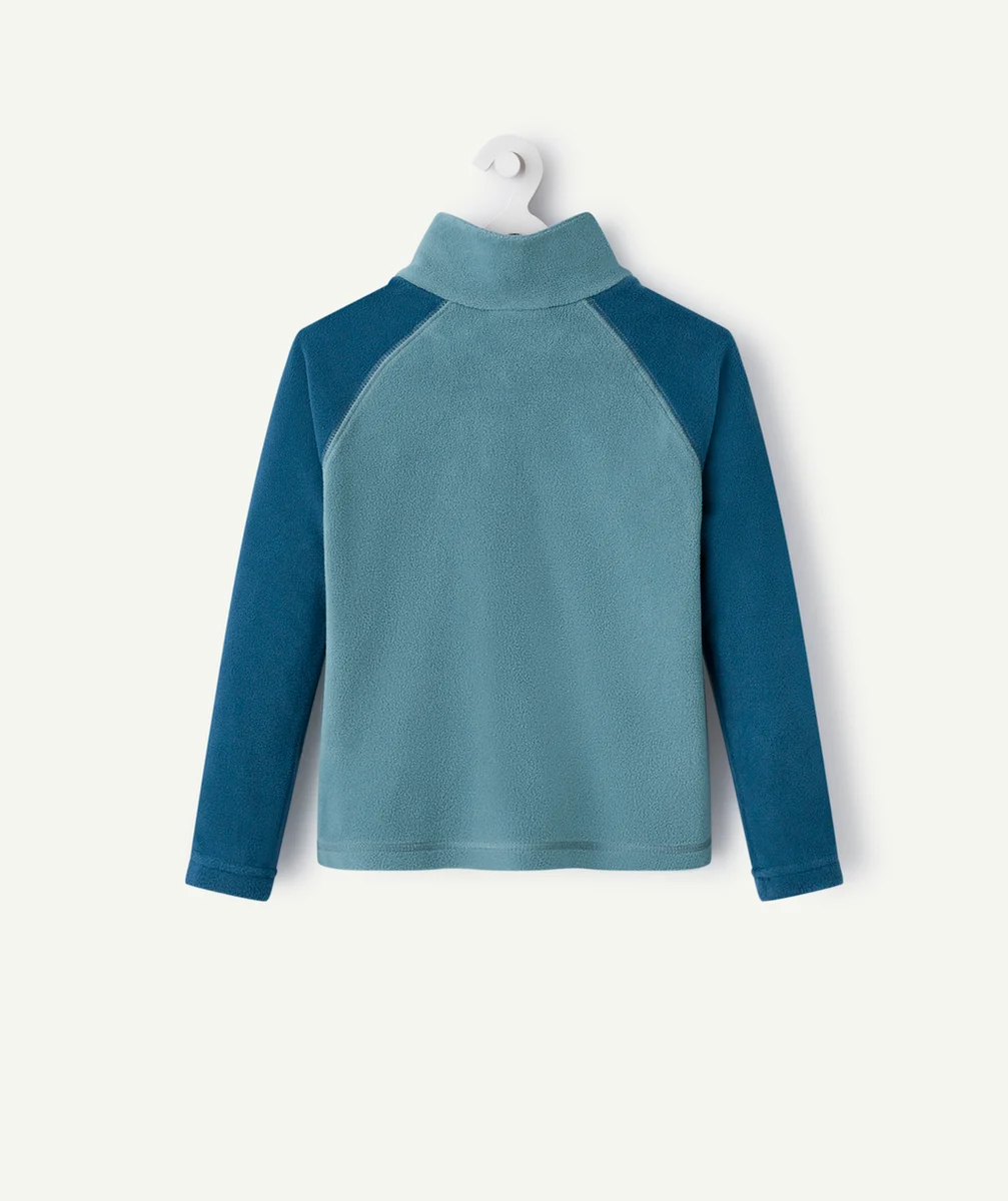 COLUMBIAPULL EN POLAIRE GARÇON AVEC DEMI-ZIP GLACIAL VERT CANARD