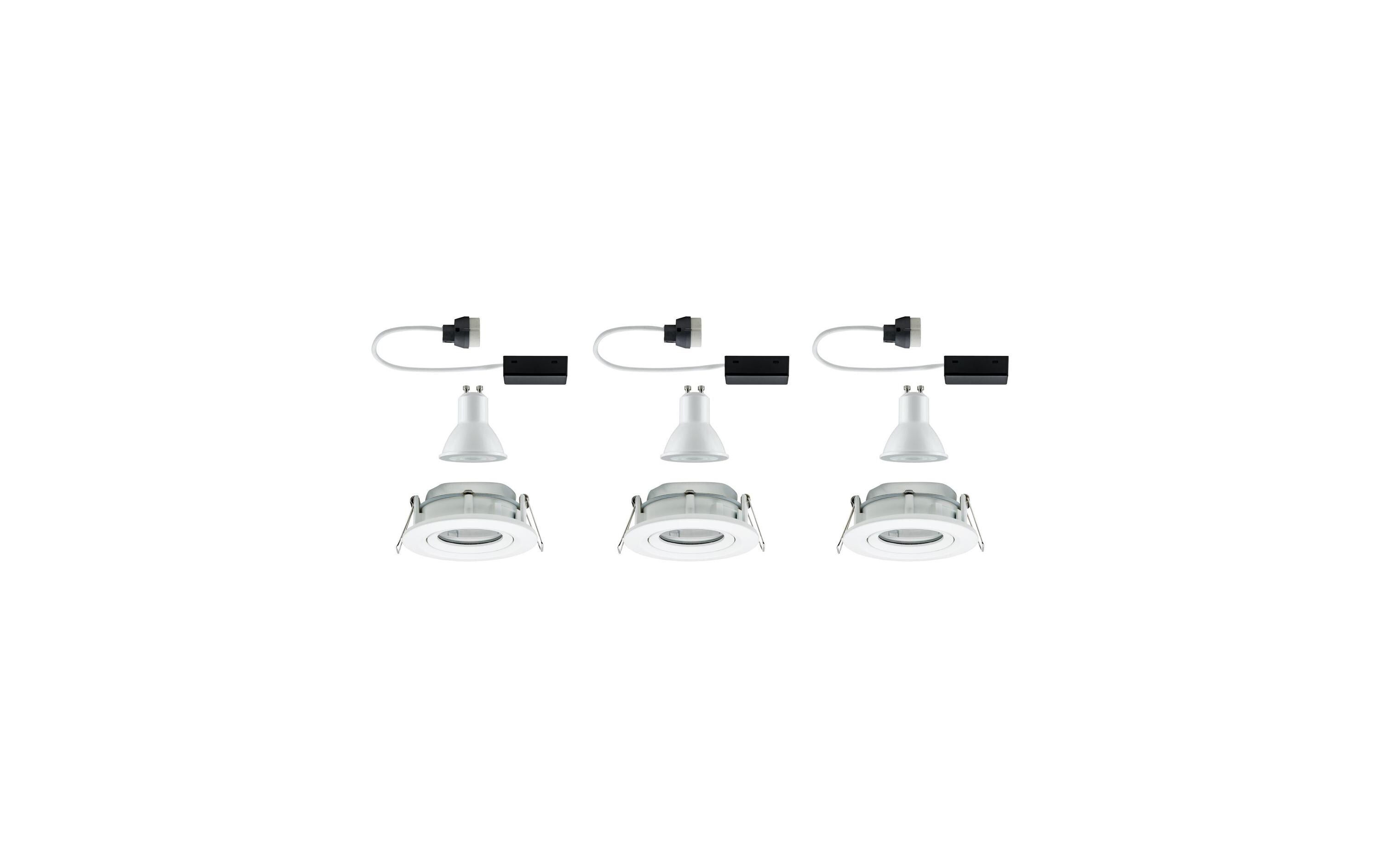 Einbauspot Nova Plus Set, 3 x 7 W, 2700 K, WeissLED Einbauleuchte Basisset