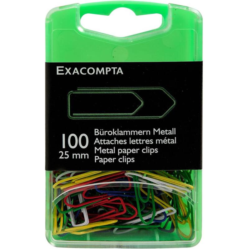 Boîte de 100 attaches lettres couleur 25mm - Couleurs assorties