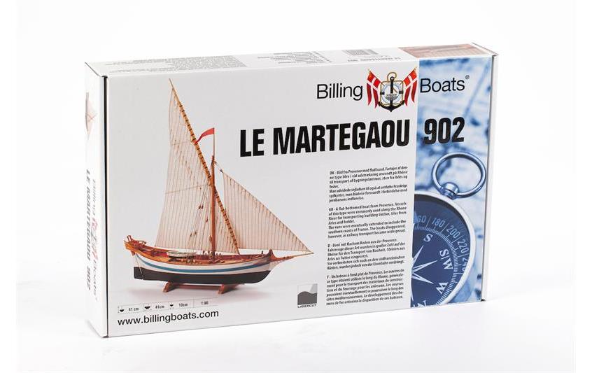 Bausatz Le Martegaou 1:80, 410 mmDetaillierter Modellbausatz eines Plattbodenschiffs